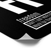 Poster Éléments fondamentaux du succès - Liberté (Coin)