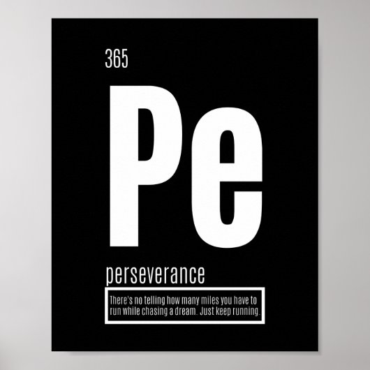 Poster Éléments fondamentaux du succès - persévérance (Devant)