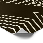 Poster Éléments géométriques, ornement vintage sans coutu (Coin)