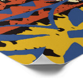 Poster Éléments tribaux hawaïens et tissu hibiscus (Coin)