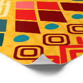 Poster Éléments tribaux, motif polyvalent et transparent. (Coin)