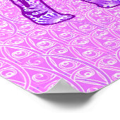 Poster Éléphale tourbillon fractal - violet et orchidée (Coin)