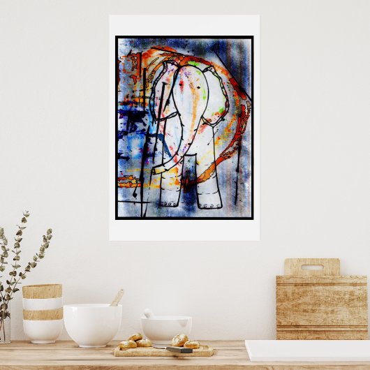 Poster éléphant (Cuisine)