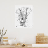 Poster Eléphant (Cuisine)