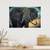 Poster Eléphant africain (Cuisine)