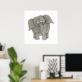 Poster Eléphant africain. (Bureau à domicile)