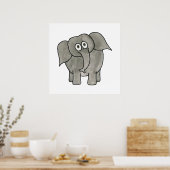 Poster Eléphant africain. (Cuisine)