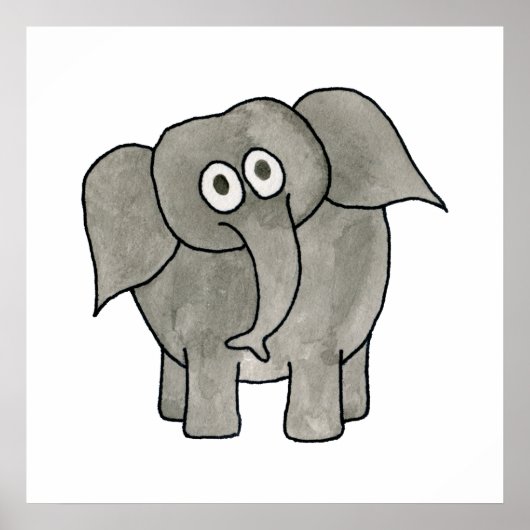 Poster Eléphant africain. (Devant)