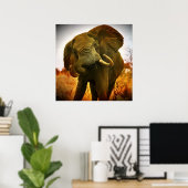 Poster Eléphant africain (Bureau à domicile)
