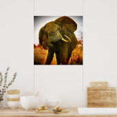 Poster Eléphant africain (Cuisine)