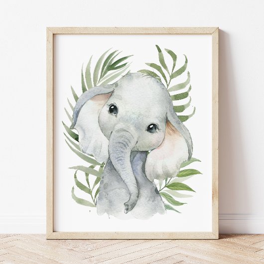 Poster Éléphant, Animaux de la Jungle, Animaux de Safari,
