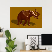 Poster Eléphant au chocolat (Bureau à domicile)