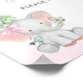 Poster Elephant avec Balloon Baby shower Décor Faveurs (Coin)