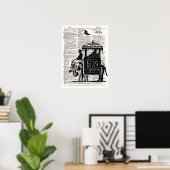 Poster Elephant avec Howdah Dictionary Art (Bureau à domicile)