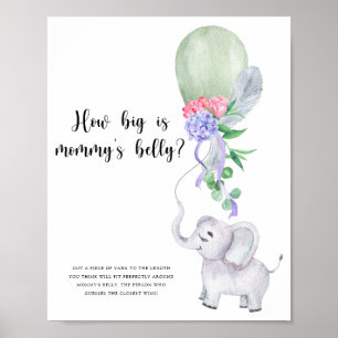 Poster Éléphant & Ballon Quelle est la taille du ventre d