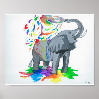 Poster Elephant Bath TIme