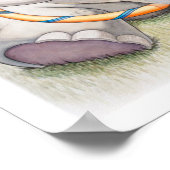 Poster Eléphant bébé avec pouponnière à houle Imprimer (Coin)