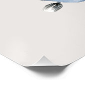 Poster Eléphant Bébé Bleu Cute Nautique (Coin)