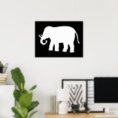 Poster Eléphant blanc (Bureau à domicile)