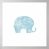Poster Eléphant bleu (Devant)