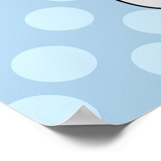 Poster Éléphant Bleu - Garçon Chambre Bébé Nursery (Coin)