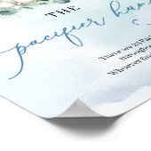 Poster Eléphant bleu poussiéreux floral Le Pacifique chas (Coin)