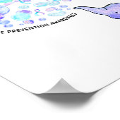 Poster Eléphant Bleu Violet Ballons Prévention du suicide (Coin)