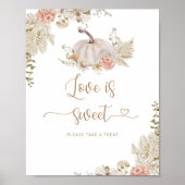 Poster Éléphant boho automne L'amour est doux, prenez une (Devant)