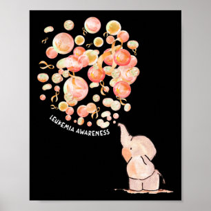 Poster Eléphant Bombe Orange Leukemia Aware