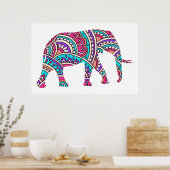 Poster Éléphant coloré (Cuisine)