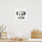 Poster éléphant crochet grove (Cuisine)