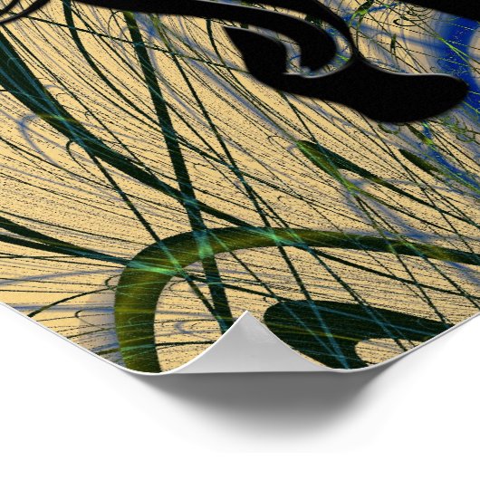 Poster Elephant dans la jungle Abstraite Imprimer l'affic (Coin)