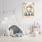 Poster Éléphant de bébé mignon