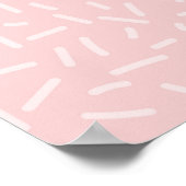 Poster Éléphant de bébé mignon rose gris (Coin)