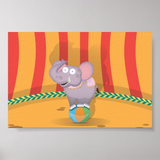 Poster Éléphant de cirque (Devant)
