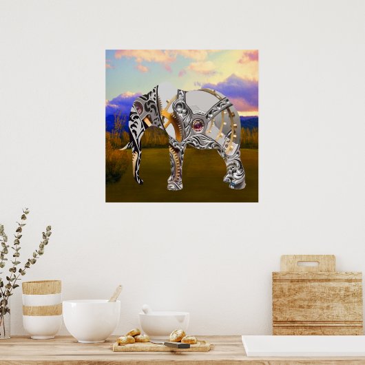 Poster Éléphant de Clockwork (Cuisine)