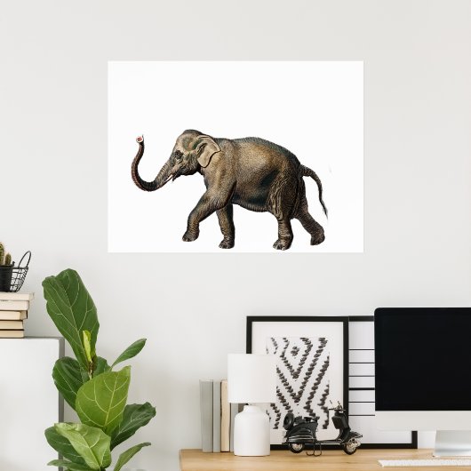 Poster Éléphant de la faune (Bureau à domicile)