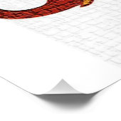 Poster Eléphant de l'affiche florale (Coin)