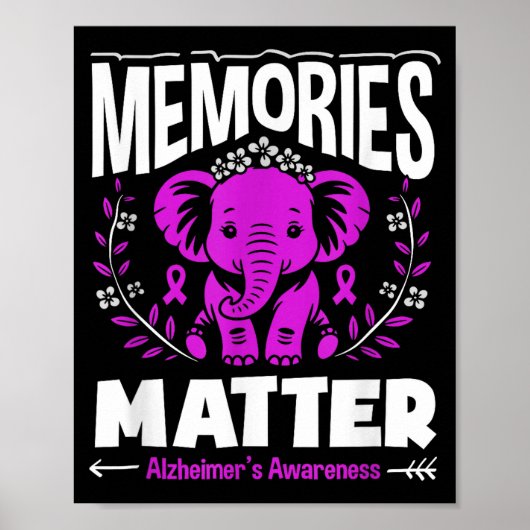 Poster éléphant de soutien de sensibilisation à la maladi (Devant)