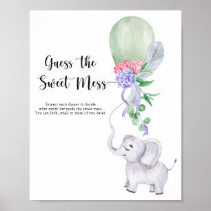 Poster Elephant - devinez le doux bordel