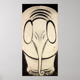 Poster Éléphant d'Ito Jakuchu