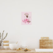Poster Eléphant empilé avec art Pois (Cuisine)