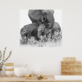 Poster Eléphant et deux veaux | Samburu (Cuisine)