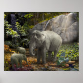 Poster Elephant Family RAIN FOREST PARTI (Devant)