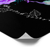 Poster Eléphant Fleur de sensibilisation à la prévention  (Coin)