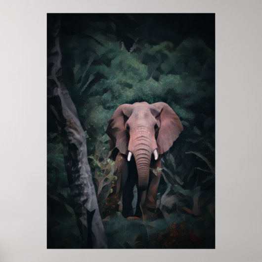 Poster Eléphant forestier africain (Devant)