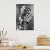 Poster Elephant in Bathrobe Print, Funny Bathroom Art (Cuisine)