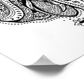 Poster Eléphant indien Vintage inspiré 2 (Coin)