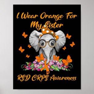 Poster Elephant Je Porte Orange Pour Mes Soeurs Crps Rsd