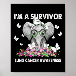 Poster Elephant Je suis un survivant Sensibilisation au c